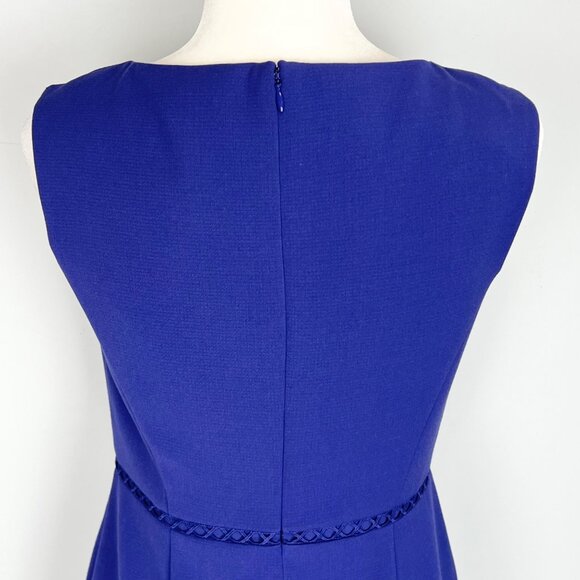 Ann Taylor Womens Petite Eyelet Fluted Sheath Dress Sleeveless Purple size 2P - Picture 7 of 12